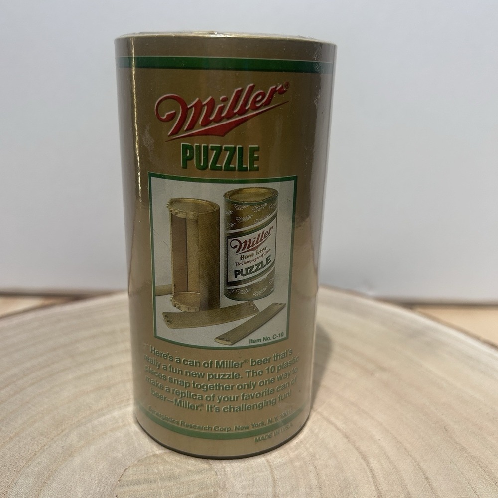 Vintage 1980's MILLER HIGH LIFE BEER CAN PUZZLE New in Package Made in the USA - Picture 2 of 8